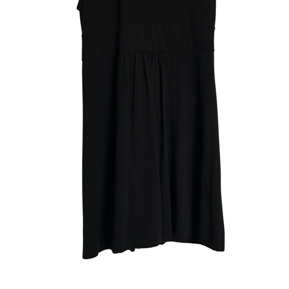 Lands End Petite Faux Wrap Dress Black Cap Sleeve Size 2X 20W-22W - Picture 9 of 11